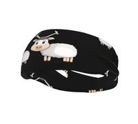 Silly Sheep Yoga Sports Fitness Headband, Unisex Running Basketball Elastic Headband, Sports Sweat-Absorbing Band,
