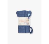 Silly Silas Silly Silas Retro Footless Ribbed Cotton Knitted Tights 6 Months-3 Years Steel Blue Blend 1-2 Years