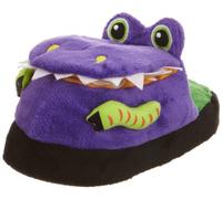 Silly Slipeez Boy's Dizzy Dinosaur Slippers Purple 12 UK