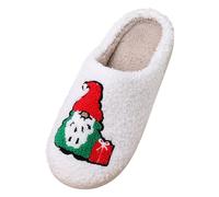 Silly Slippers For Men,Women and Men's Cozy Slippers for Winter the Perfect Christmas in Pair - Slip-ons for Indoor Use (White, 7)