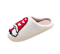 Silly Slippers Women,Product Category Women's Slippers - Cozy Home Christmas Knit Comfort for Home Use (Red, 6)