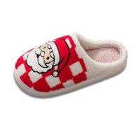Silly Slippers Women,Women's Slippers for Home - Cozy Indoor Footwear with Winter Warmth and Christmas Print for Couples (Red, 3.5)