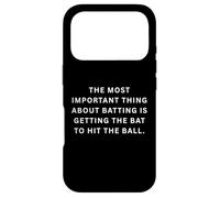 Silly sports sayings The important thing about batting Case for iPhone 17 Pro