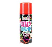 Silly String Spray Can - 200ml Pack of 1 | Multi-Colour Party Decoration in Pink, Red, Yellow, Blue, Green & Orange (8002P) (Red)