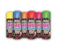 Silly String Spray Party Streamers - Mixed Colours Fun Spray Cans for Kids Birthday, Weddings, Festivals, Celebrations & Pranks - Pack of 6