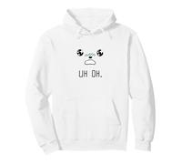 Silly Uh Oh Face Print Pullover Hoodie