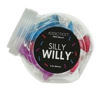 Silly Willy - suction-cup silicone dildo - 12 pcs (colored)