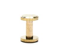 SILMEN Quality Flat Head/Concave Head Solid Brass Chicago Screw Rivets 10 pcs Decoration for Making/Repairing Belt, Leathercraft, DIY, Handcraft (10 mm)