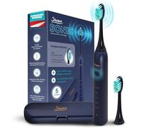 Silodent Sonic Toothbrush | Electric Toothbrush with Antiseptic bristles | Premium Toothbrush Midnight Blue with 5 Programs and Travel case | Brush Heads Compatible with Philips Sonicare