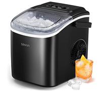 Silonn Countertop Ice Maker Machine, 9 Cubes Ready in 6 Mins, 12 KG in 24Hrs, Self-Cleaning Ice Machine with Ice Scoop and Basket, 2 Sizes of Bullet Ice for Home Kitchen Office Bar Party