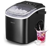 Silonn Ice Maker Countertop, Portable Ice Machine, 9 Bullet Ice Cubes in 6 Minutes, 12kg/24H, Self-Cleaning Ice Maker, 2 Sizes for Home, Kitchen & Party