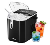 Silonn Portable Countertop Ice Maker Black - Fast Ice Machine With Self-Cleaning Function