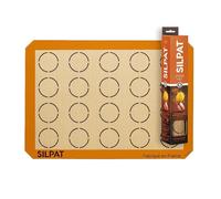 Silpat AE420295-22 Macaron Baking Mat Sheet, Non-Stick Silicone, Orange and Beige