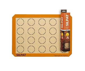 Silpat AE420295-22 Macaron Baking Mat Sheet, Non-Stick Silicone, Orange and Beige