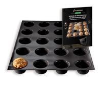 Silpat Flexipan Mini Muffin Pan - The Original Nonstick Mini Cupcake Mold Made in France Since 1965 - Trusted by World-Class Chefs - Certified Food Safe Flexipan® Technology (20 Mini Muffins)