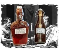 Silphium Garum XXIII and Silphium Garum. A remake of the ancient Roman sauce in combination with garlic and Mexican chilies