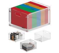 Silreck Acrylic File Organizer - Clear Box for Files, Office Accessories, Desk Top - Multipurpose Use
