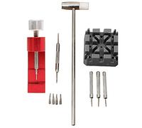 Silriku 11Pcs/Set Watch Repair Link Remover Tool Hammer Pins Strap Holder Bracelet Chain Adjuster Repair Tool Kit for Men/Women Watch