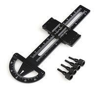 Silriku Metal Ruler Shock Synchronizer RC Car Tool Range 12cm for 1/8 1/10 1/12 1/16 1/18 1/24 RC Car,Black
