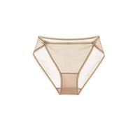SilRiver Women's 100% Real Silk Bikini Panties High Cut Breathable, Nude L