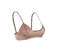 SilRiver Womens Silk Satin Triangle Bralette U-Shaped Bra Delicate Brassiere (for A-C Cups) Champagne