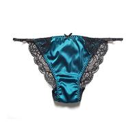 SilRiver Womens Silk String Bikini Satin Panties for Women Underwear Shiny Tanga Briefs
