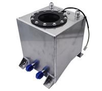 Silscvtt Aluminum 2.5 Gallon Fuel Cell Tank with Level Sender, Universal, 10L, Silver