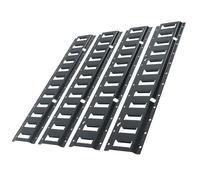 Silscvtt Black 4 Pack 2 Foot E Track Tie Down Rail Kit Replacement for Securing Cargo Garages Trailers Van Downs Heavy Loads Up to 2000 Lbs