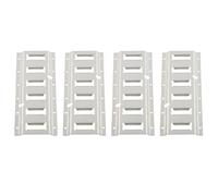 Silscvtt Silvery 4 Pack 1 Foot E Track Tie Down Rail Kit Replacement for Cargo Securement in Trucks Trailers Van Flatbeds Warehouses Garages Workshops Downs Heavy Loads Up to 1500 Lbs