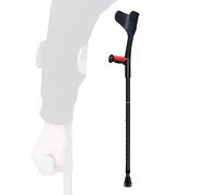 SilteD 1 Count Folding Forearm Crutch for Adults, Aluminum Walking Stick with Arm Support, Cane with Reflector, for Tall 150-196Cm, Load 100Kg/220Lbs (Black) Present