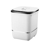 SilteD 3 KG Mini Washing Machine High Temperature Cooking And Washing Small Semi-automatic Single Barrel (Color : White)
