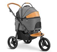 SilteD 3 Wheel Dog Stroller for Medium Large Dogs/2 Cats Foldable Pet Strollers with Handle Lightweight Dog Pram Carriage Travel Pushchair Detachable Carrier Tricycle