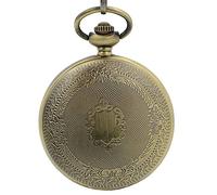 SilteD Antique Mechanical Pocket Watch Lucky Dragon & Phoenix Black Skeleton Dial Roman Numberals with Chain + Gift Box