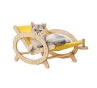 SilteD Cat Hammock Bed Cat Lounge Chair 15kg Load 4 Levels Adjustment Cat Rocking Chair Modern for Kitty Rabbit Indoor Cats Puppy,B
