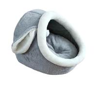 SilteD Cozy Plush Cat Bed Cute Lantern Shape Removable Washable Mat Indoor Semi-Enclosed Cat Nest for Kittens Puppies and Rabbits Non-Slip & Waterproof Bottom,B-27 * 30CM