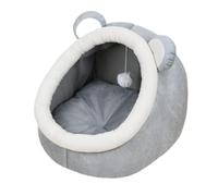 SilteD Cozy Plush Cat Bed Cute Lantern Shape Removable Washable Mat Indoor Semi-Enclosed Cat Nest for Kittens Puppies and Rabbits Non-Slip & Waterproof Bottom,C-30 * 38CM