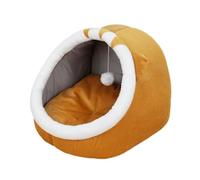 SilteD Cozy Plush Cat Bed Cute Lantern Shape Removable Washable Mat Indoor Semi-Enclosed Cat Nest for Kittens Puppies and Rabbits Non-Slip & Waterproof Bottom,E-30 * 38CM