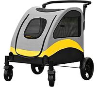 SilteD Foldable Pet Stroller for Disabled Cats Dogs Pet Gear 4 Wheel Dog Pram Outing Carriage Cart Dog Stroller Travel Pushchair,Loading 130 Lbs