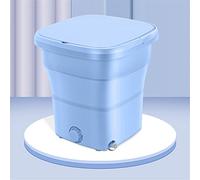 SilteD Folding Washing Machine Eluting One Automatic Underwear and Socks Small Household Washing Machine (Color : Blue)