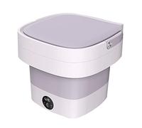 SilteD Folding Washing Machine Portable Small Household Wash Underwear Panties Socks Washing Machine Shoes Machine (Color : Purple)