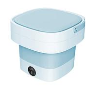 SilteD Folding Washing Machine Portable Small Household Wash Underwear Panties Socks Washing Machine Shoes Machine (Color : Blue)