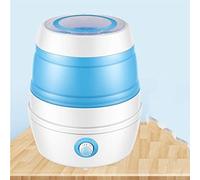 SilteD Folding Washing Machine Small Dormitory Household Portable with Dehydrated Underwear Panties Mini Socks Washing Machine (Color : Blue)