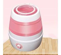 SilteD Folding Washing Machine Small Dormitory Household Portable with Dehydrated Underwear Panties Mini Socks Washing Machine (Color : Pink)