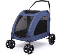 SilteD Heavy Duty Dog/cat/pet Stroller Dog Strollers for Large Dogs Clearance Pet Stroller Premium Travel Carriage Dog Prams Pushchairs Buggy (Color : Blue)
