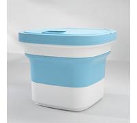 SilteD Household Folding Washing Machine Small Portable Underwear Socks Washing Machine Laundry Bucket Semi-automatic (Color : Blue)