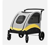 SilteD Large Dog Stroller Pushchair Pet Stroller for Disabled Cats Dogs Foldable Breathable Dog Pram Travel Pushchair Bearing Weight 130 Lbs