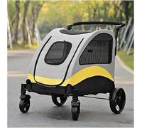 SilteD Large Dog Strollers Foldable Pet Stroller Pushchair for Disabled Cats Dogs Breathable Carrier Dog Pram with Large Rear Wheels Bearing Weight 130Lbs