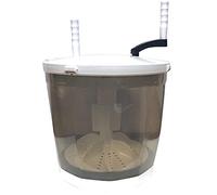 SilteD Mini Portable Manual Hand-Cranking Washing Machine Wash Socks Picnic Vegetables Dehydration (Color : Brown)