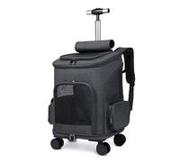 SilteD Pet Cat Travel Carrier With Wheels Folding Cat Dog Pet Stroller Trolley Pet Cat Carrier Backpacks,Breathable Pet Backpacks With Large Space (Color : B)