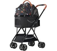 SilteD Pet Stroller Carriage for Small Medium Dogs/Cats Lightweight Folding Travel Strollers Separable Dogs Pram Stroller Dog and Cat Stroller Carrier 4 Wheel Buggy Pushchairs